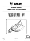 Bobcat 3RC72SC Three-Point Rotary Cutter Service Repair Manual S/N AL1L00101 And Above
