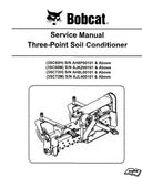 Bobcat 3SC72M Three-Point Soil Conditioner Service Repair Manual S/N AJL400101 And Above