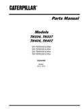 Caterpillar Cat TH336 TH337 TH406 TH407 Telehandler Parts Catalogue Manual (SN: TBX00100 & After)