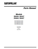 Caterpillar Cat TH336 TH337 TH406 TH407 Telehandler Parts Catalogue Manual (SN: TBY00100 & After)