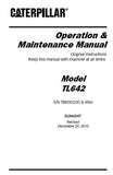 Caterpillar Cat TL642 Telehandler Operation and Maintenance manual (SN: TBK00100 and After)