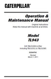 Caterpillar Cat TL943 Telehandler Operation and Maintenance manual