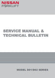 Nissan Forklift Internal Combustion D02 Series Service Repair Manual