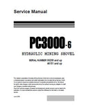 Komatsu PC3000-6 Hydraulic Mining Shovel Service Repair Manual (SN: 06208 and up)