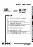 Kobelco SK260LC-8 (HS Engine) HYDRAULIC EXCAVATOR Service Repair Manual