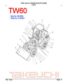 Takeuchi TW60 Wheel Loader Parts Catalogue Manual (SN: E104062 and up)