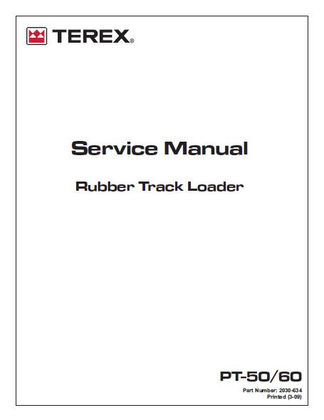 Terex Posi-Track PT-50 Track Loader Service Repair Manual
