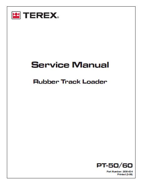 Terex Posi-Track PT-60 Track Loader Service Repair Manual