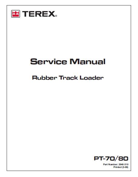 Terex Posi-Track PT-70 Track Loader Service Repair Manual
