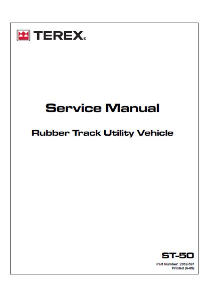 Terex ST-50 Tracked Utility Vehicle Service Repair Manual
