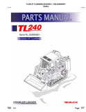 Takeuchi TL240 Crawler Loader Parts Catalogue Manual (SN: 224000001 and up)