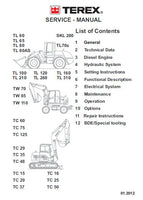 Terex SKL 200 SKL200 Wheel Loader Service Repair Manual