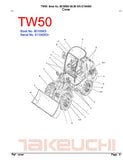 Takeuchi TW50 Wheel Loader Parts Catalogue Manual (SN: E104063 and up)