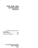 John Deere 6100 Self-Propelled Sprayers Service Repair Manual (tm1511)