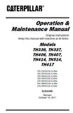 Caterpillar Cat TH336 Telehandler Operation and Maintenance manual