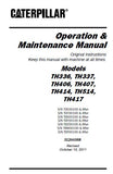 Caterpillar Cat TH337 Telehandler Operation and Maintenance manual