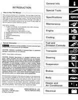 1987 Honda Accord Service Repair Manual