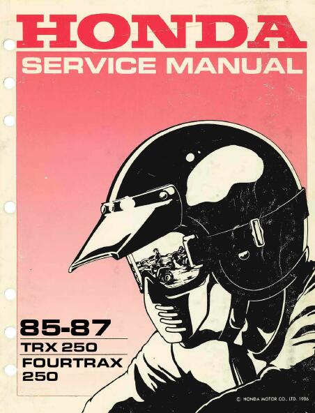 1987 Honda TRX250 Fourtrax Service Repair Manual