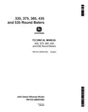 John Deere 335 Round Balers Service Repair Manual (tm1472)