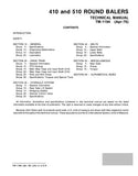 John Deere 510 Round Balers Service Repair Manual
