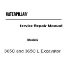 Caterpillar Cat 365C L Excavator (Prefix MCS) Service Repair Manual (MCS00001 and up)