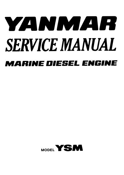 Yanmar YSM12-R Marine Diesel Engine Service Repair Manual