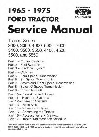 1965 Ford 4000 Tractor Service Repair Manual