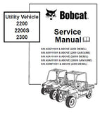 BOBCAT 2200 UTILITY VEHICLE Service Repair Manual S/N A59Y11001 & ABOVE (2200 GASOLINE)