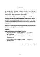 Toyota 5FD60 Forklift Service Repair Manual