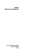 John Deere 1600A Mower Conditioner Service Repair Manual