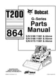 Bobcat T200 864 G-Series Compact Track Loader Parts Catalogue Manual S/N 5189 11001 & Above