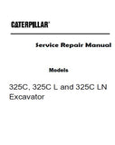 Caterpillar Cat 325C LN Excavator (Prefix CSJ) Service Repair Manual (CSJ00001 and up)