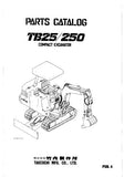 Takeuchi TB25 Compact Excavator Parts Catalogue Manual