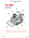 Takeuchi TL150 Crawler Loader Parts Catalogue Manual (SN: 21500004 and up)