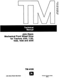 John Deere Mechanical Front Wheel Drive Service Repair Manual (tm4326)