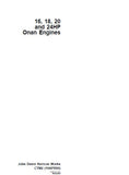 John Deere Engines Onan 16 HP Engines Service Repair Manual