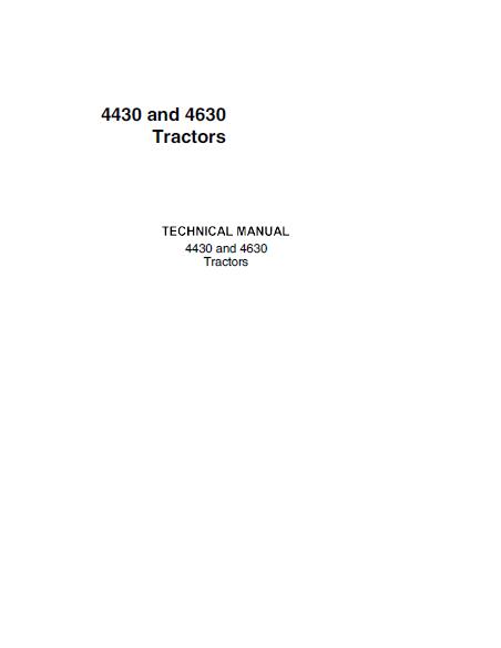 JOHN DEERE 4430 TRACTOR Service Repair Manual