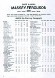 Massey Ferguson MF265 TRACTOR Service Repair Manual