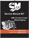 Cummins MerCruiser QSD 4.2 320 HP DIESEL ENGINE Service Repair Manual SN：88400000 and Above