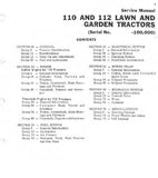 JOHN DEERE 112 LAWN AND GARDEN TRACTOR Service Repair Manual