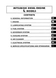 Mitsubishi L-series (L2E) Diesel Engine Service Repair Manual