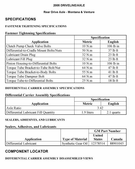 1997 PONTIAC MONTANA Service Repair Manual