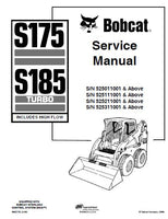 BOBCAT S175 SKID STEER LOADER Service Repair Manual S/N 525311001 & Above