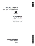 John Deere 435 Round Balers Service Repair Manual (tm1472)