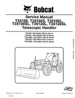 BOBCAT T35100 TELESCOPIC HANDLER Service Repair Manual S/N A8HD11001 and Above